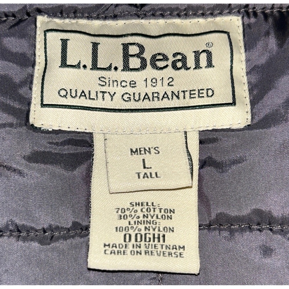 L.L.Bean Soft Shell Vest Men's Large Tall in Dark Gray ODGH1 - Picture 6 of 9